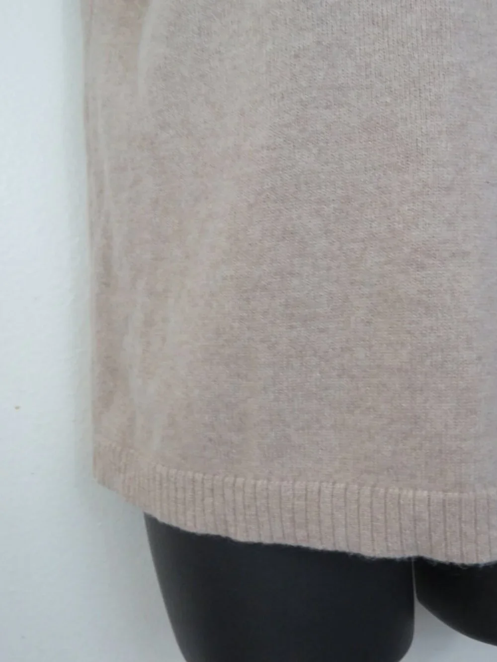 J Crew size Large 100% Cashmere Short Sleeve T Shirt Tee Beige Top